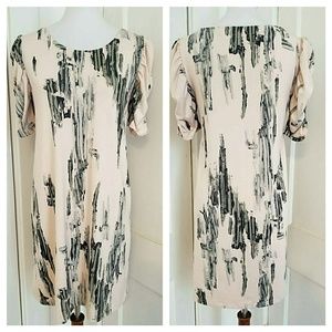 Kensie Scoop Neck Quarter Sleeve Dress